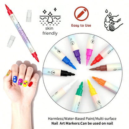 Nail Art Glitter Pen Set