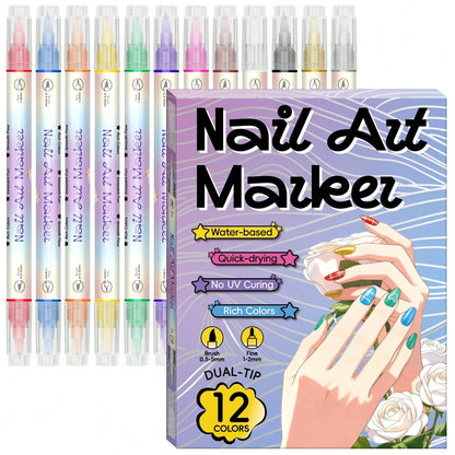 Nail Art Glitter Pen Set
