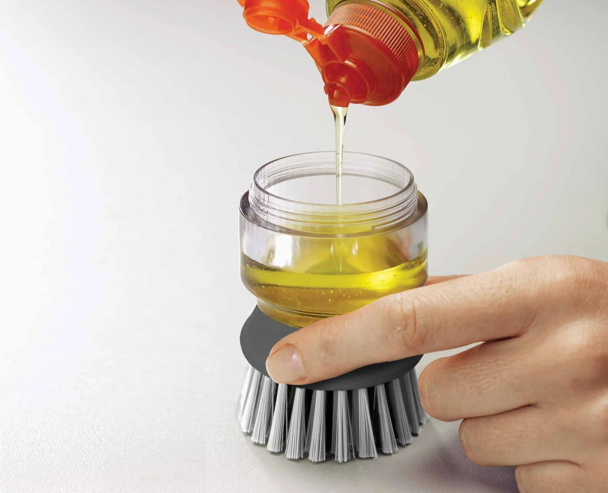 Soap Dispensing Cleaning Brush with Storage Stand