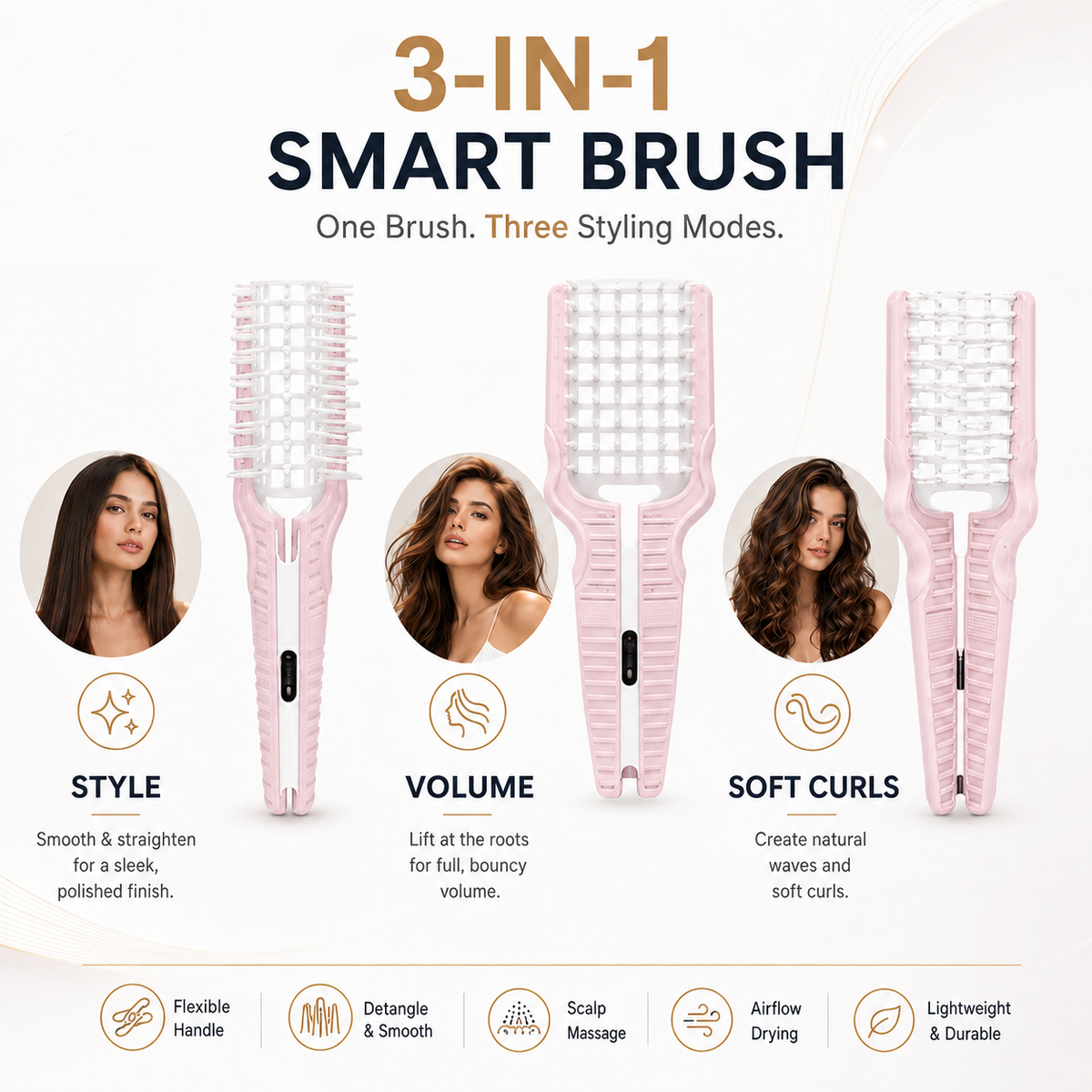 Hair Flex 3-in-1 Smart Hair Brush