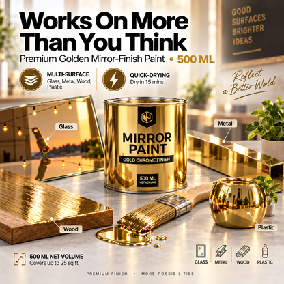 Premium Golden Mirror Finish Paint.