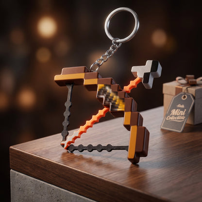 Mini Minecraft Bow & Arrow Keychain