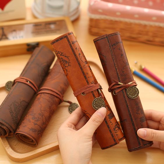 Vintage Premium Leather Roll Case