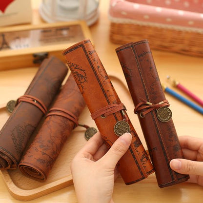 Vintage Premium Leather Roll Case