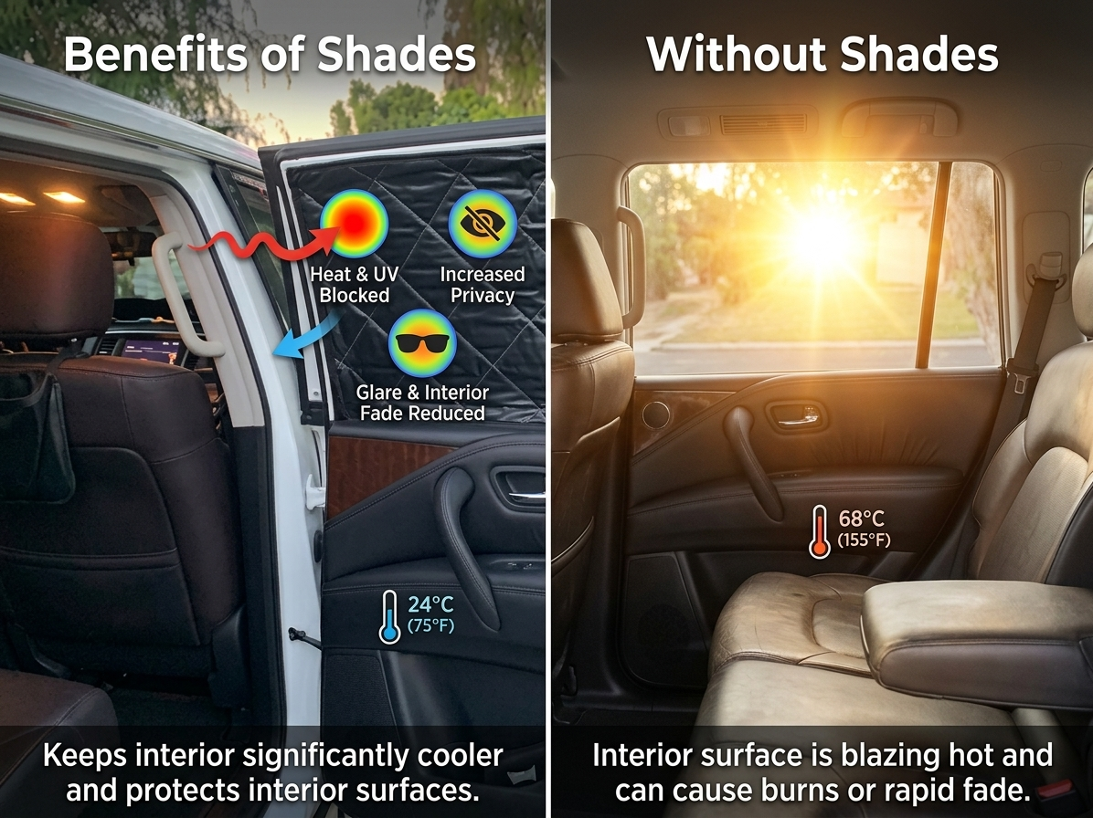 Magnetic Car Window Privacy Shades (Adjustable For All Models)