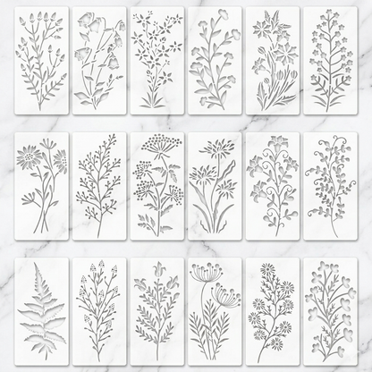 Botanical Elegance 3D Stencils 🍃💫