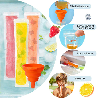 Reusable Nostalgic Ice Pop Maker Bags
