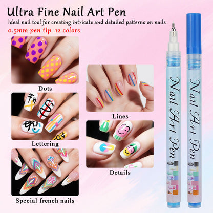 💧 Waterproof Nail Art Pen 💅🎨