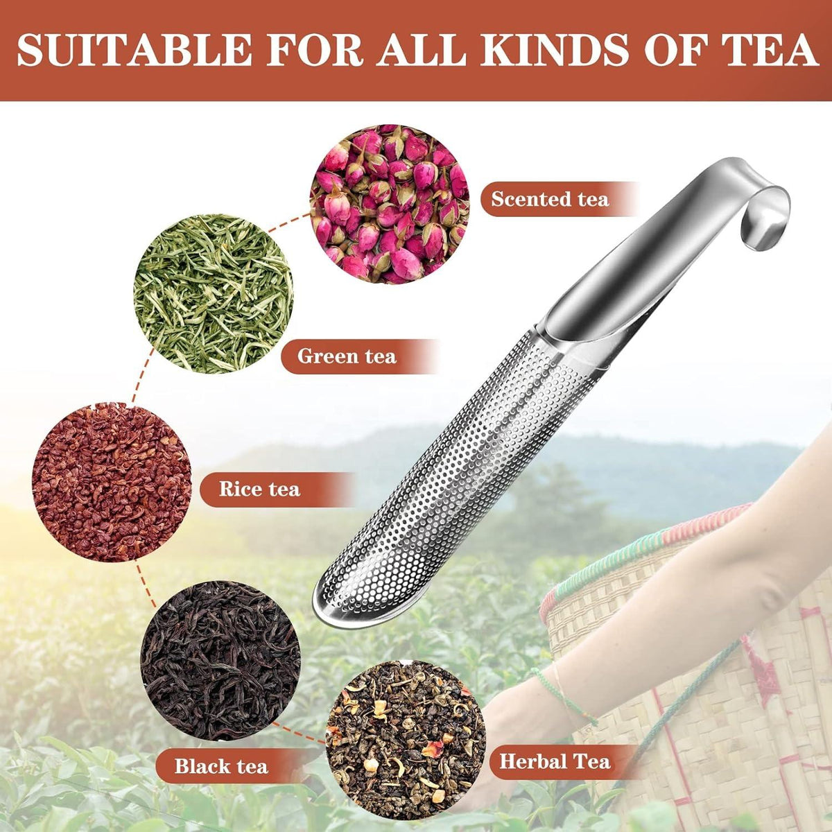 Elegant Stainless Steel Tea Infuser Stick