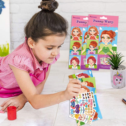Princess Make a Face Book Sticker Art