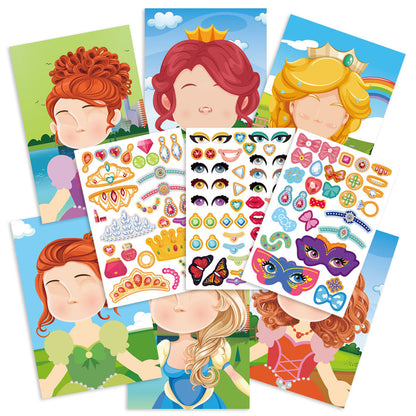Princess Make a Face Book Sticker Art
