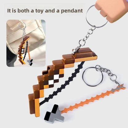 Mini Minecraft Bow & Arrow Keychain