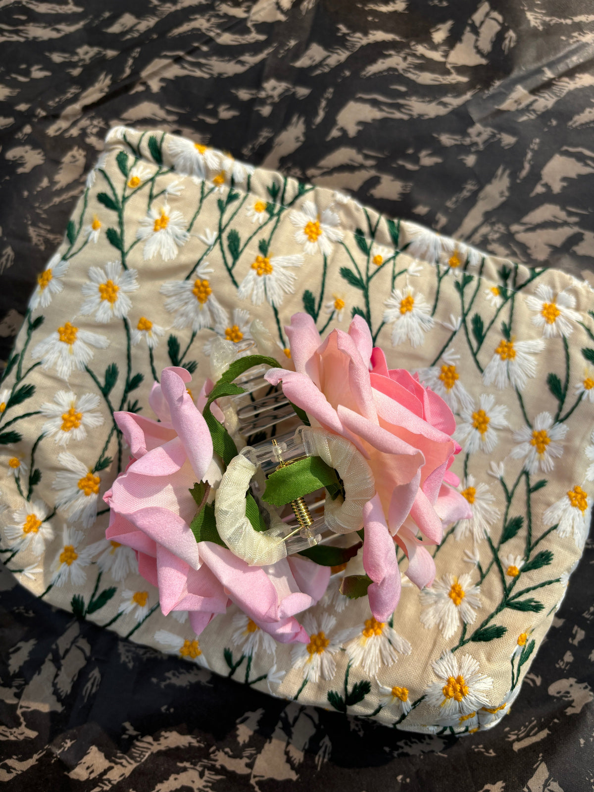 Elegant Rose Hair Claw