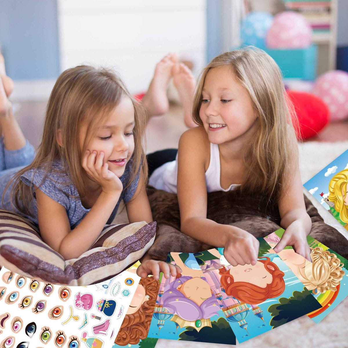 Princess Make a Face Book Sticker Art