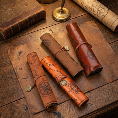 Vintage Premium Leather Roll Case