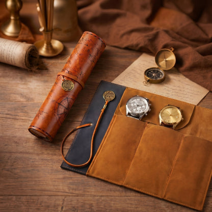 Vintage Premium Leather Roll Case