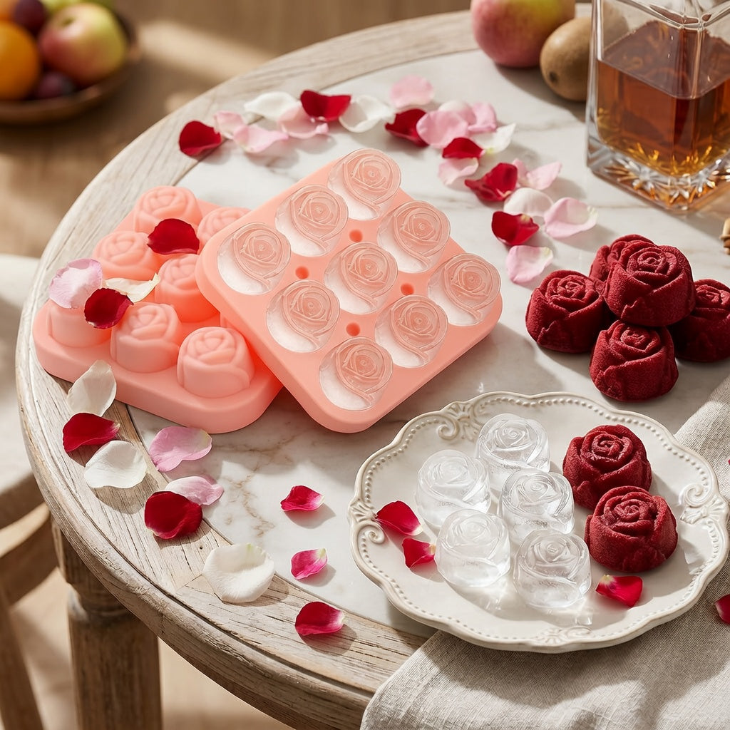 Elegant Rose Silicone Ice Mold