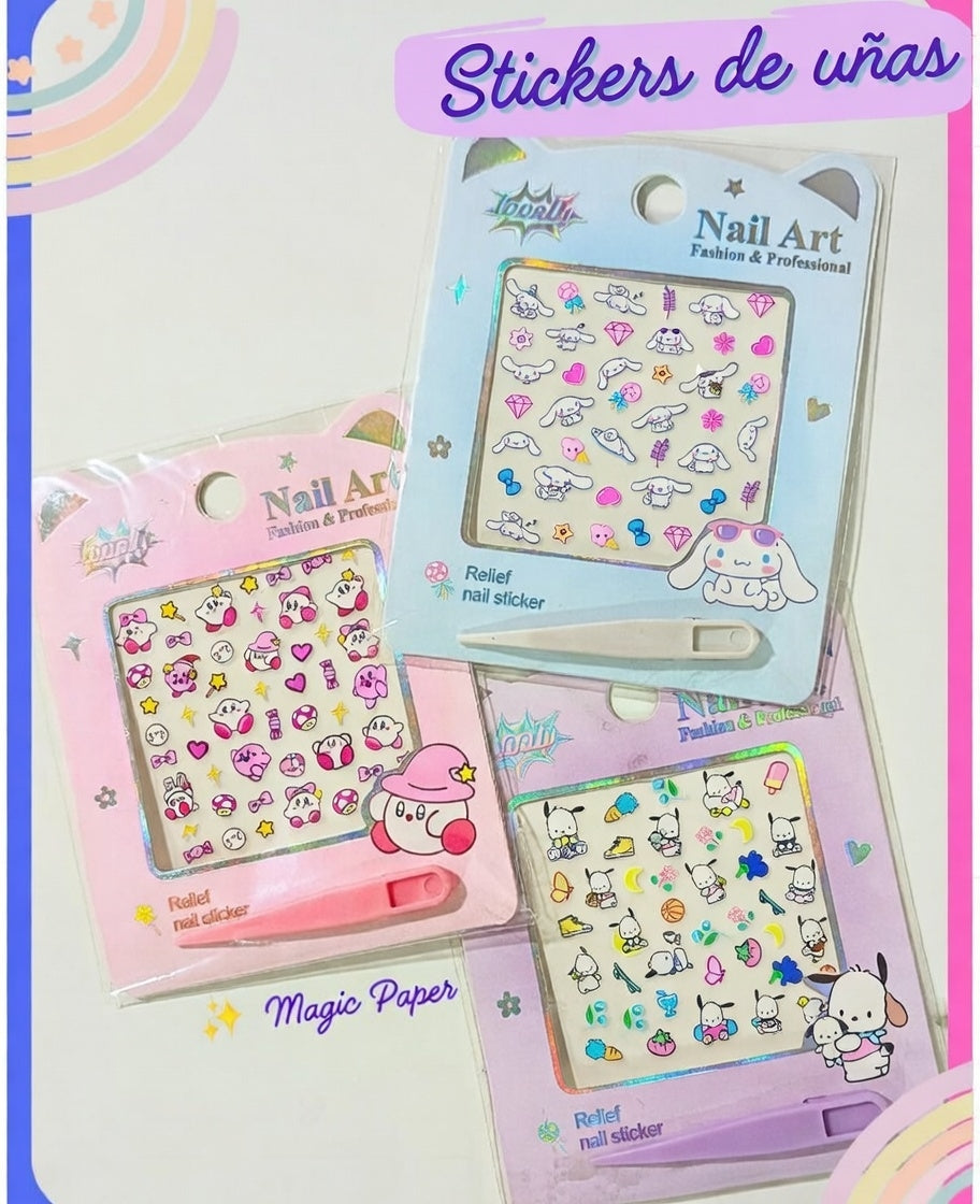 SnapGlow Nail Art Stickers