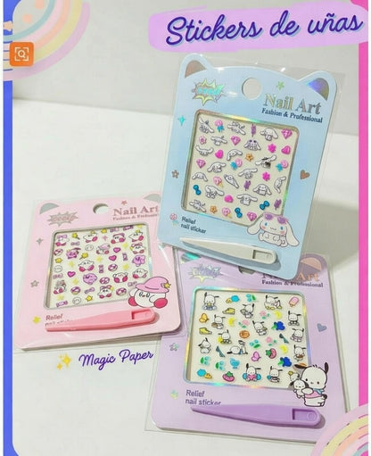 SnapGlow Nail Art Stickers