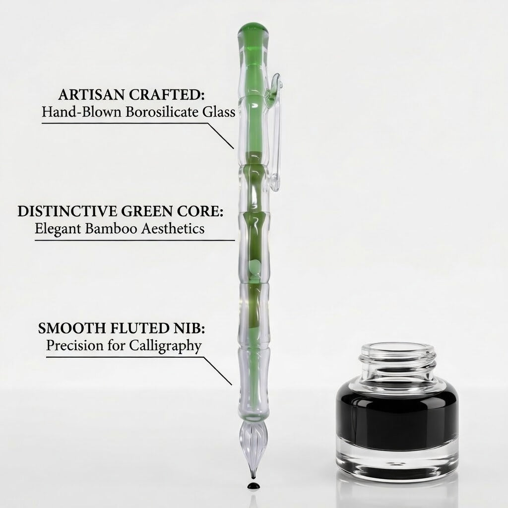 Imperial Bamboo Crystal Dip Pen