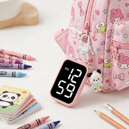 Cute LED Clock Keychain (Water-Resistant)
