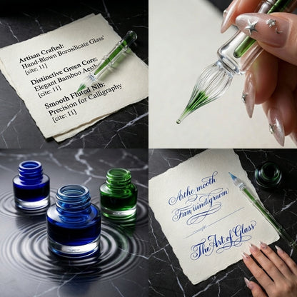 Imperial Bamboo Crystal Dip Pen
