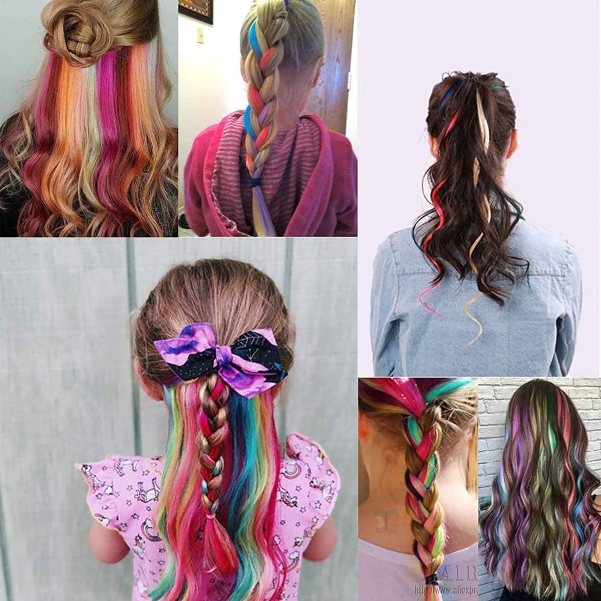Colored Hair Extension Clips