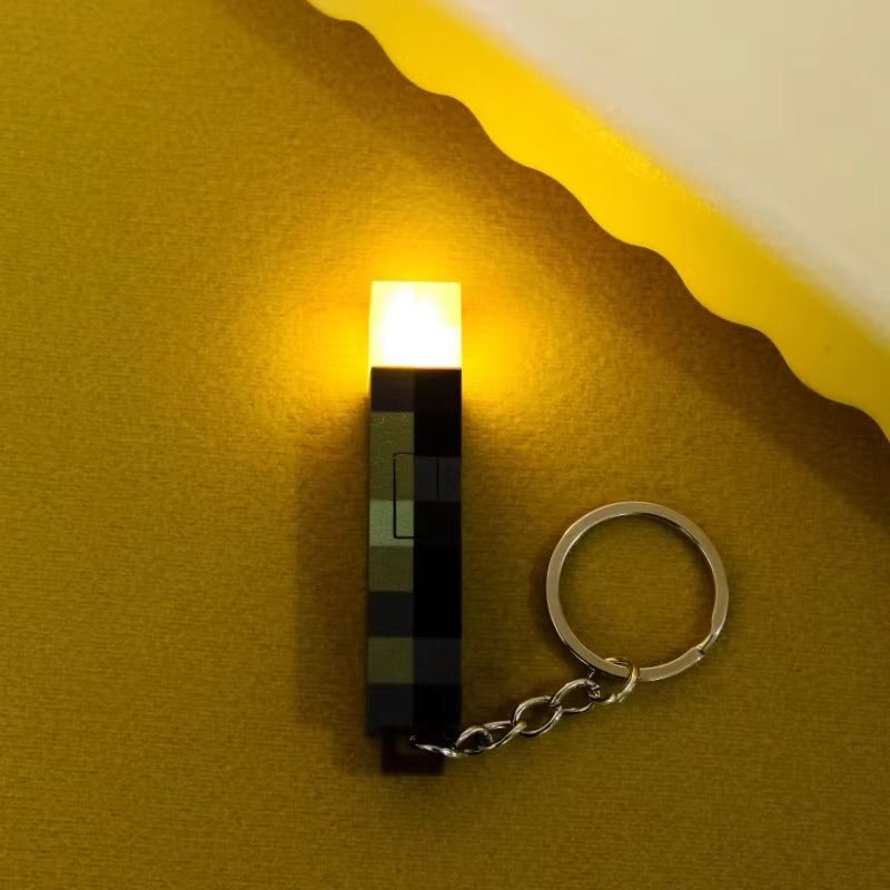 Pixel Torch Keychain 🧱💡🔑