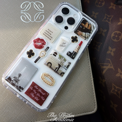 Trendy 3D Phone Sticker Kit 📱✨🖤