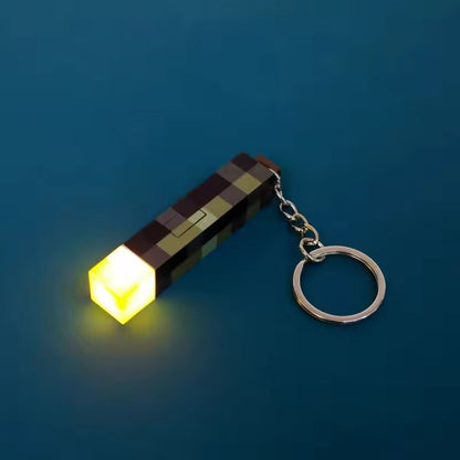 Pixel Torch Keychain 🧱💡🔑