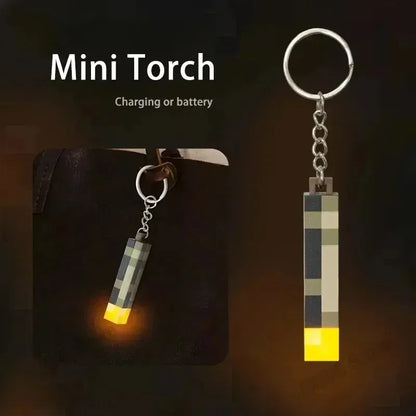 Pixel Torch Keychain 🧱💡🔑