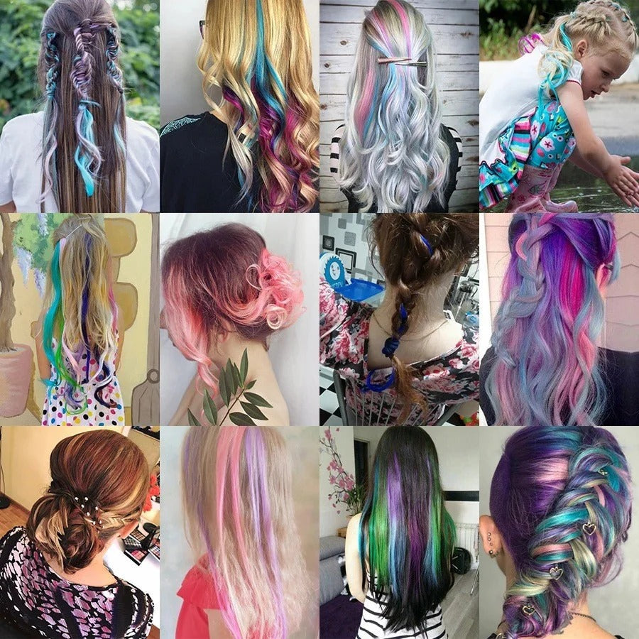Colored Hair Extension Clips
