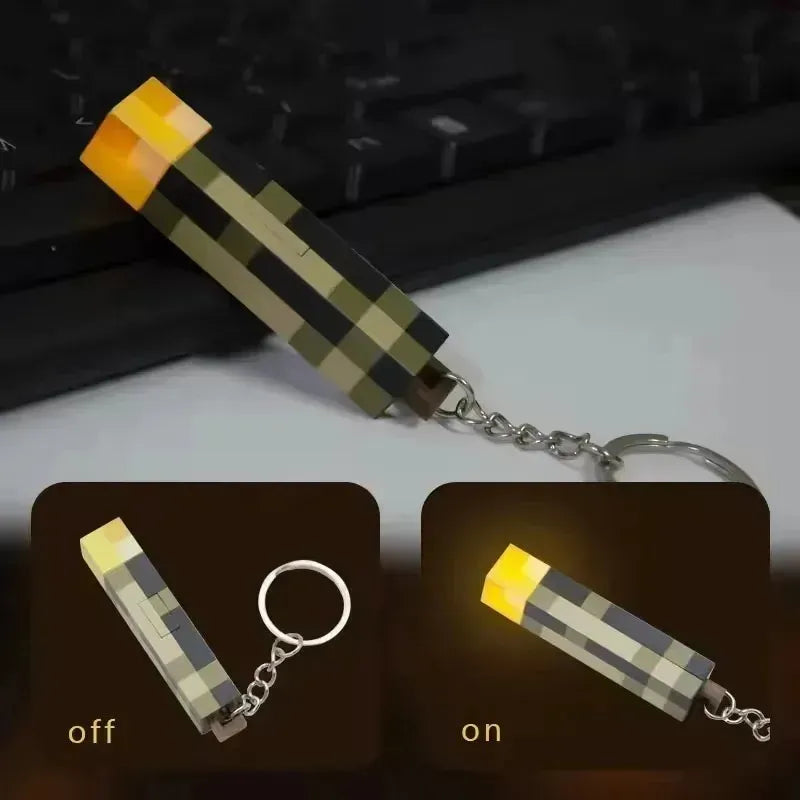 Pixel Torch Keychain 🧱💡🔑