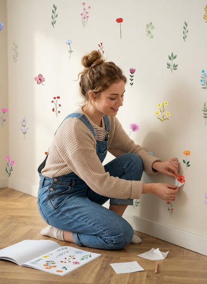 DIY Floral Bloom Wall Stickers